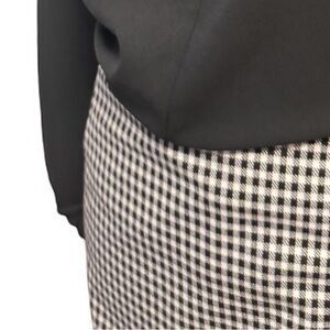 Liverpool Petite Gingham Navy Skirt